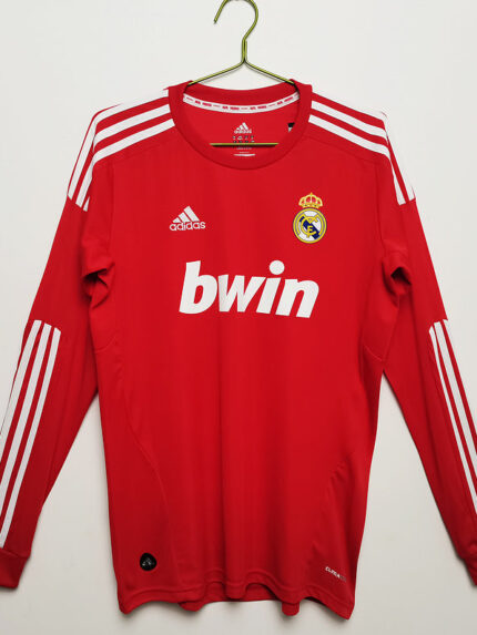 EQUIPACIÓN RETRO REAL MADRID 2011-12 MANGA LARGA ROJA